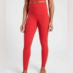 Athleta Ultra High Rise Elation right, red leggings